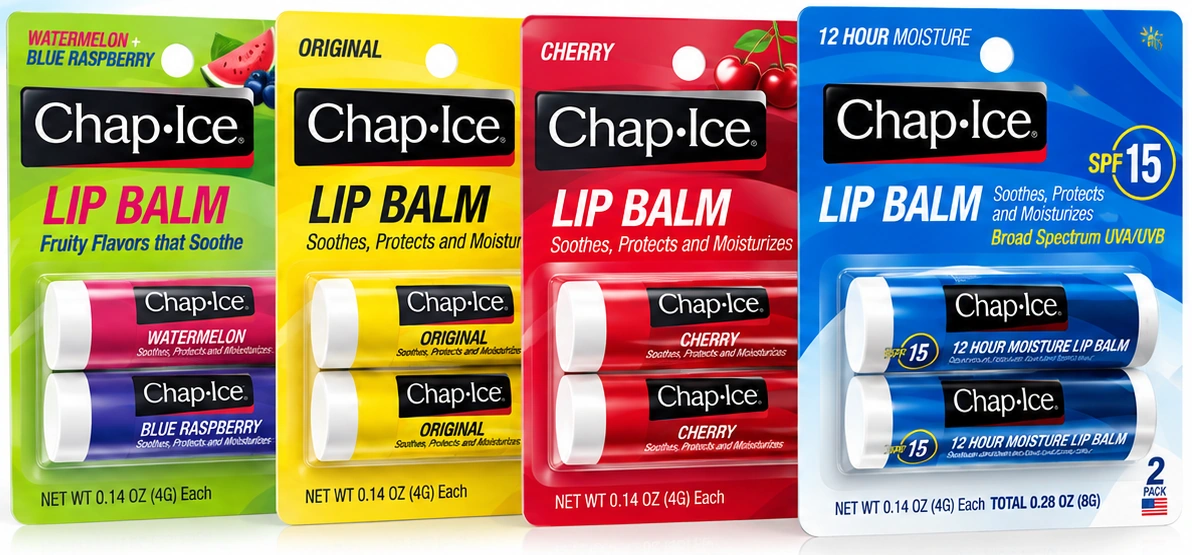 Four Chap Ice lip balm two-pack varieties