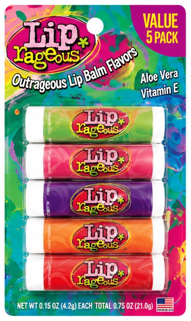 Lip-rageous five-pack fruit lip balm