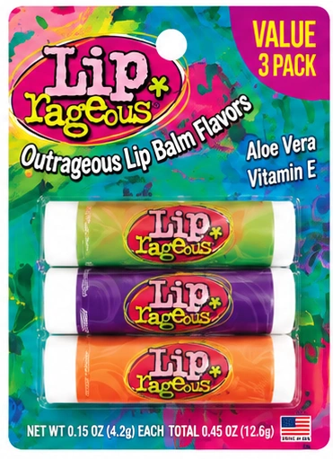 Lip-rageous three-pack fruit lip balm