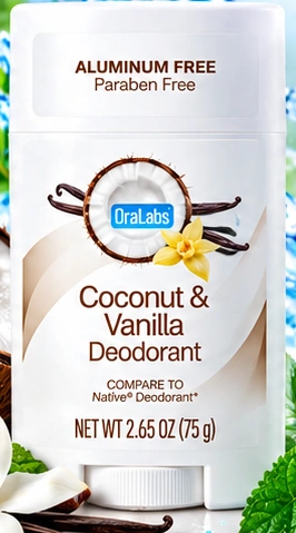 OraLabs Coconut and Vanilla deodorant stick