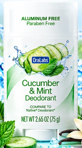 OraLabs Cucumber and Mint deodorant stick