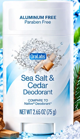 OraLabs Sea Salt and Cedar deodorant stick