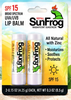 Royal SunFrog SPF 15 lip balm two pack